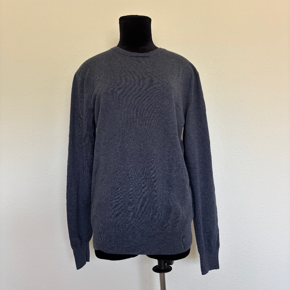 J. Crew Men's Navy Cotton Crewneck Sweater